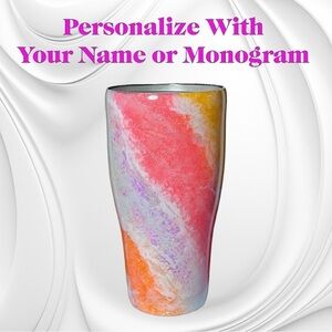 Customizable “The Kelz” Coral & Orange  Milky Way  Premade Base  30oz  Tumbl…